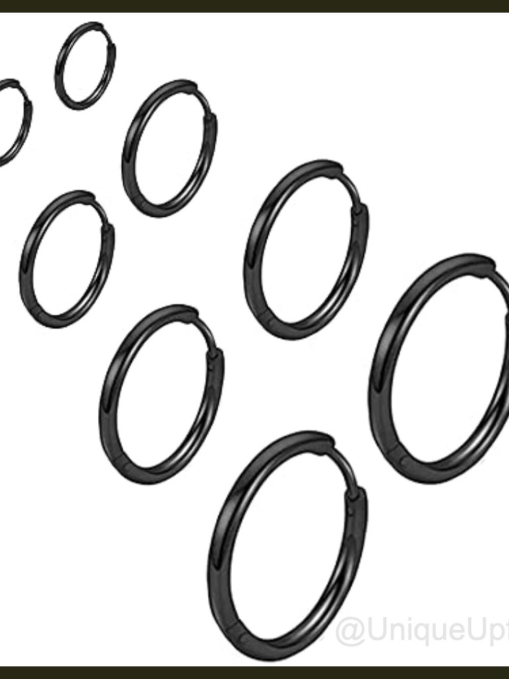 316L Stainless Steel Huggie Hoop Earrings Hypoallergenic Hinged Sleeper